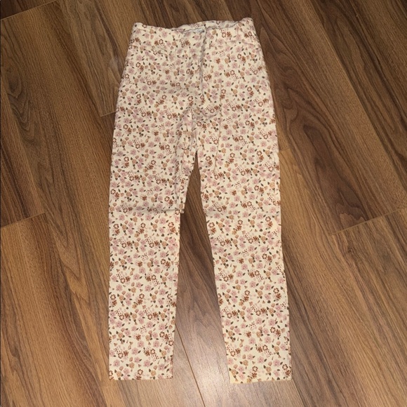Carolina Belle Pants - 🍁Carolina Belle Floral Print Pants - Cream and Pink